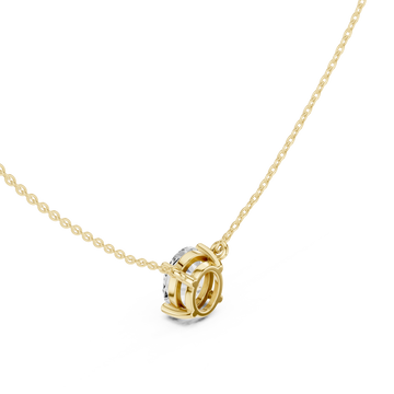 Gold Petite Embrace Hoop Pendant Right View