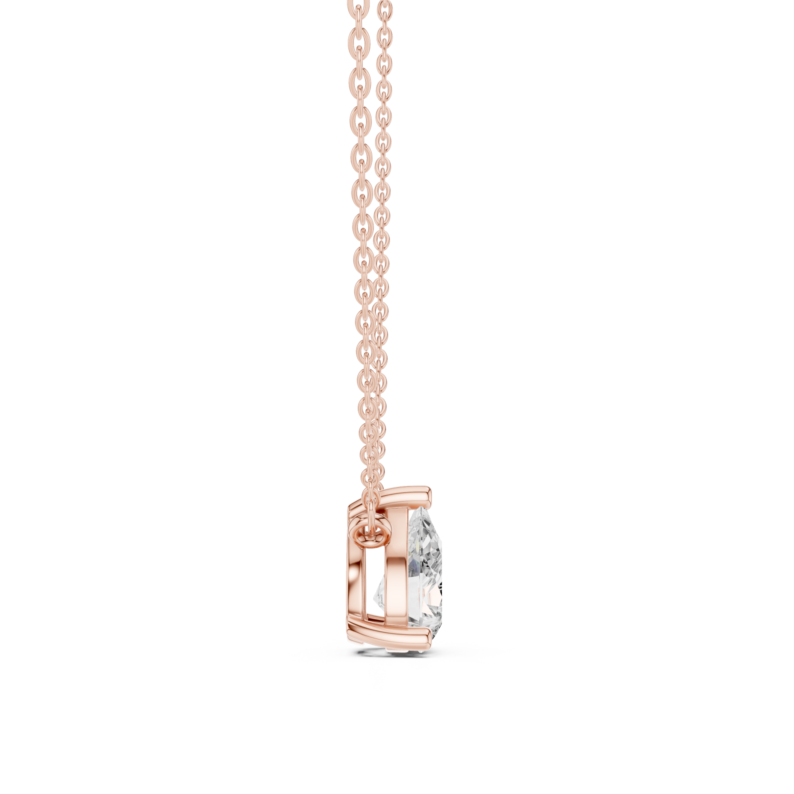  Rose Gold Heirloom Embrace Pendant Side View