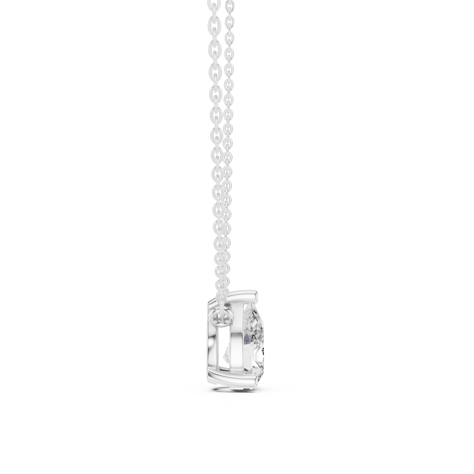  White Gold Heirloom Embrace Pendant Side View