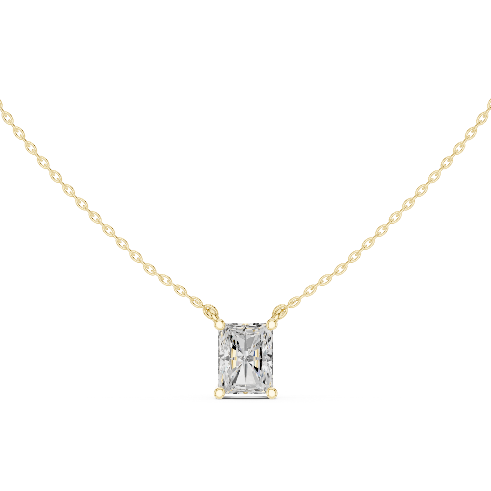  Gold Lattice Charm Pendant Front View