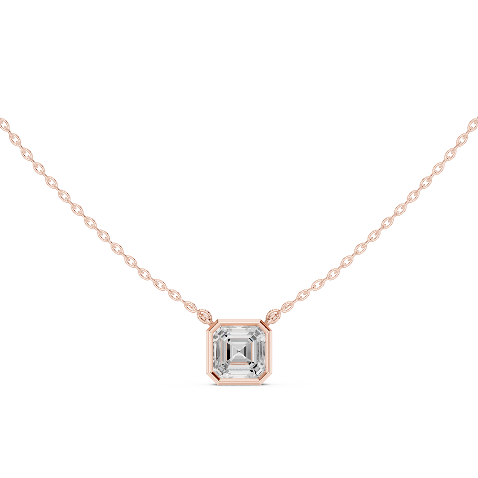  Rose Gold Opaline Grace Pendant Front View