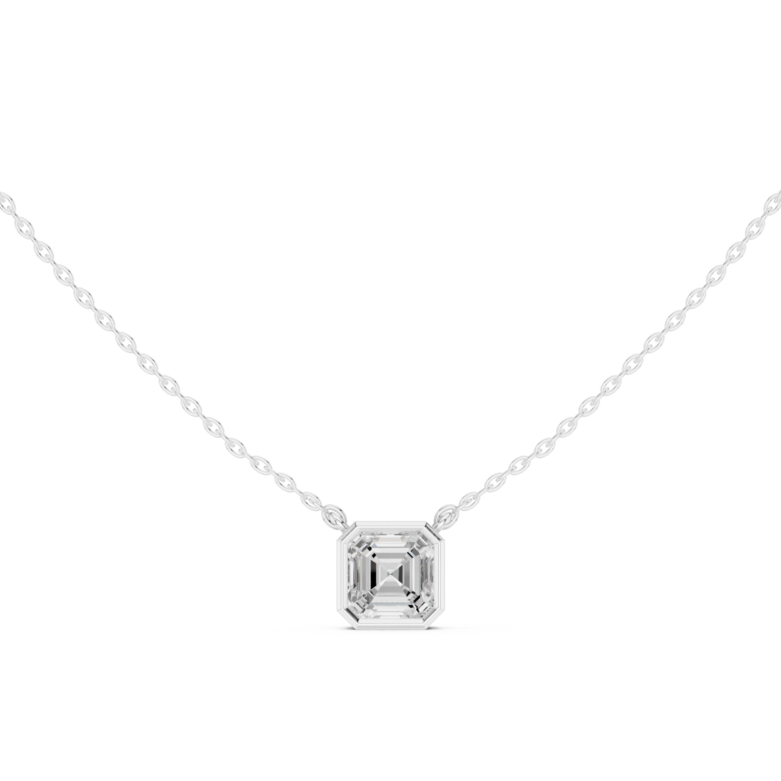  White Gold Opaline Grace Pendant Front View