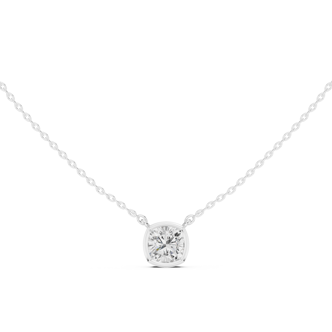  White Gold Radiant Glide Pendant Right View