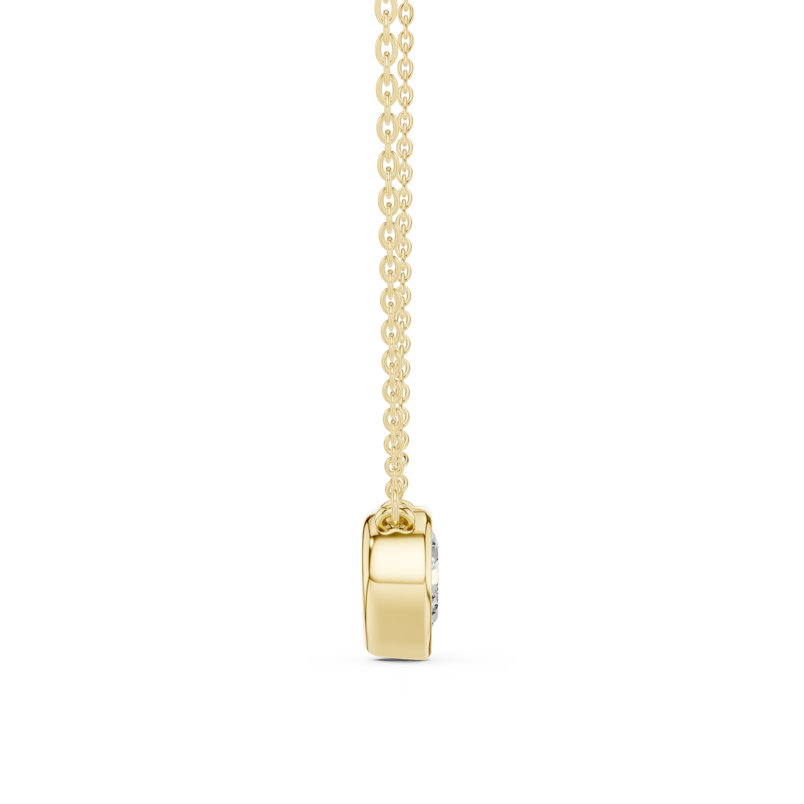  Gold Enchanted Heart Harmony Pendant Side View