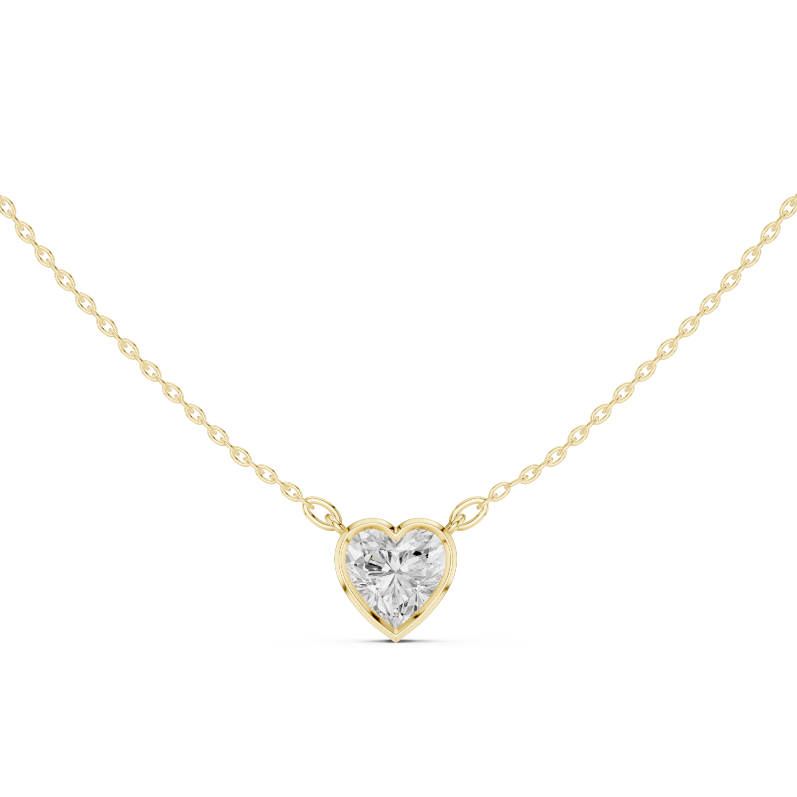  Gold Enchanted Heart Harmony Pendant Front View
