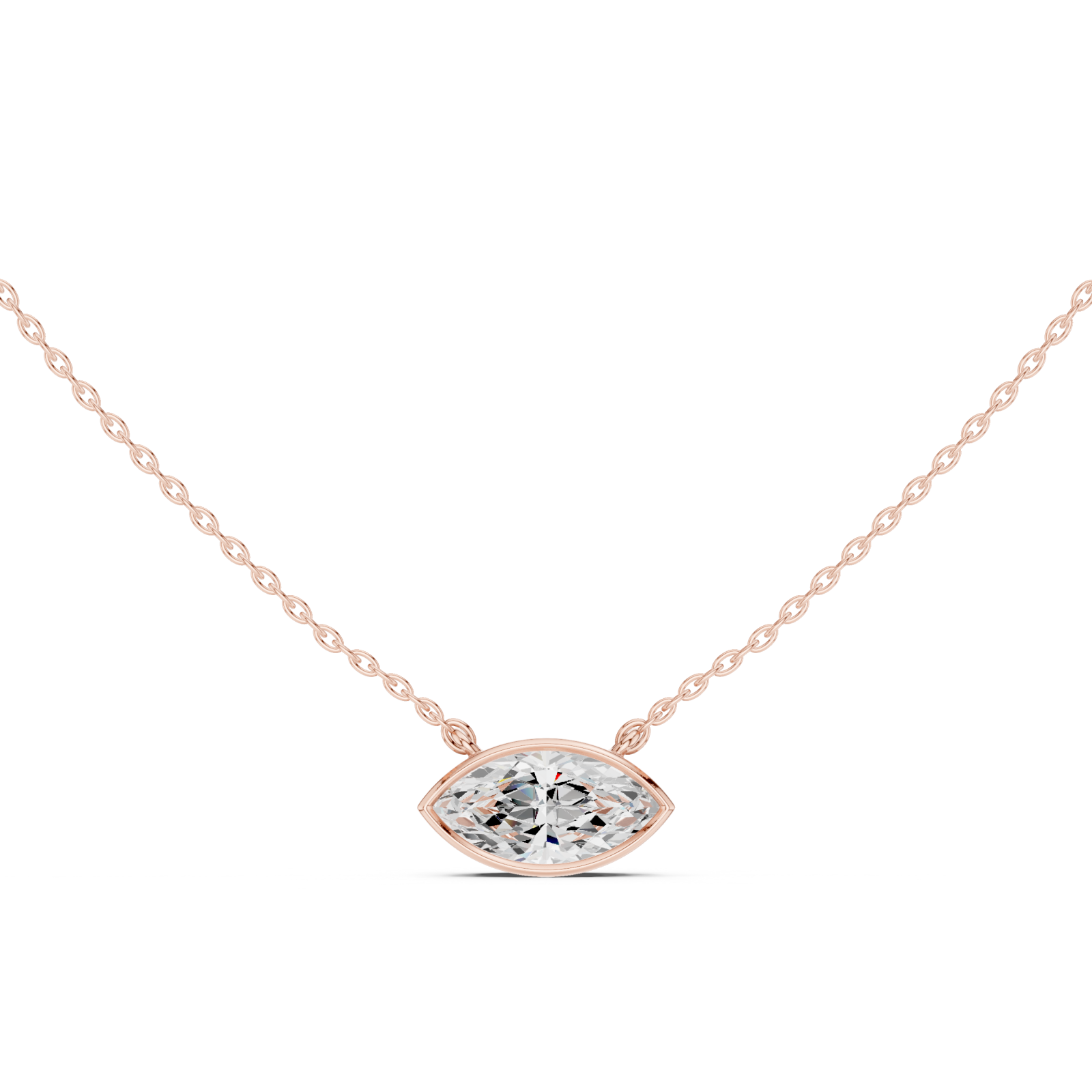  Rose Gold Lumina Grace Pendant Front View