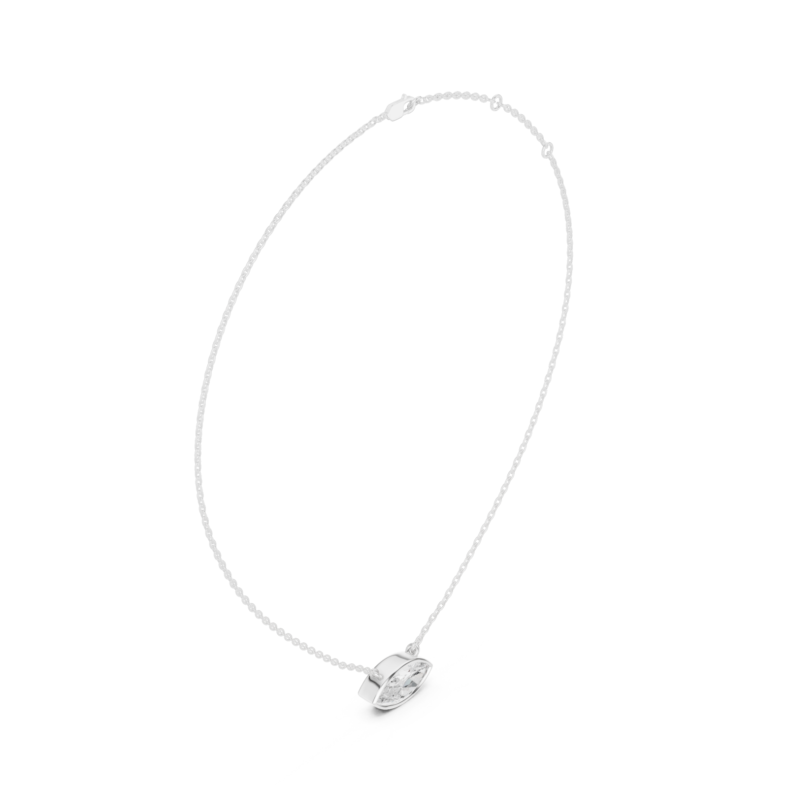  White Gold Lumina Grace Pendant Left View
