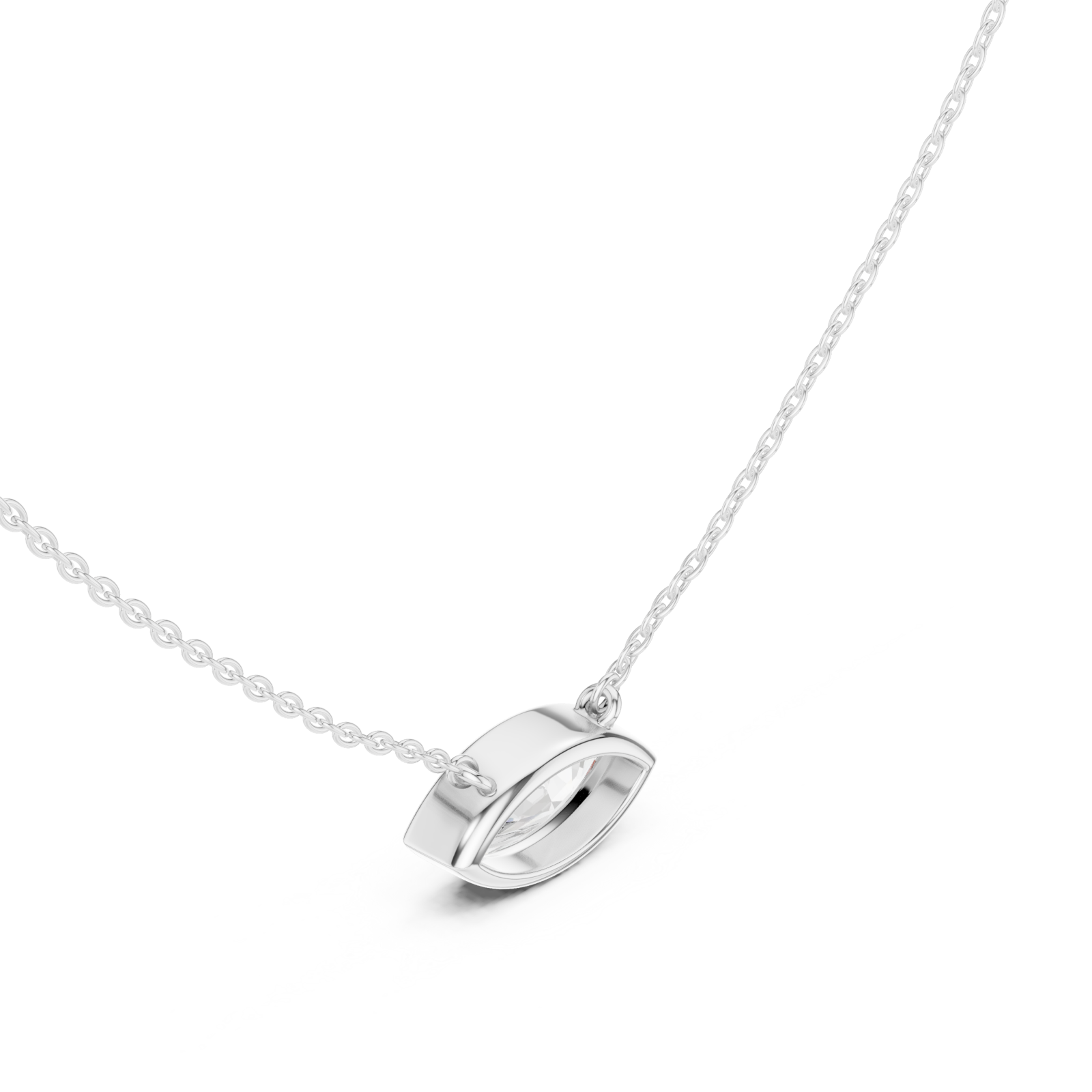  White Gold Lumina Grace Pendant Right View