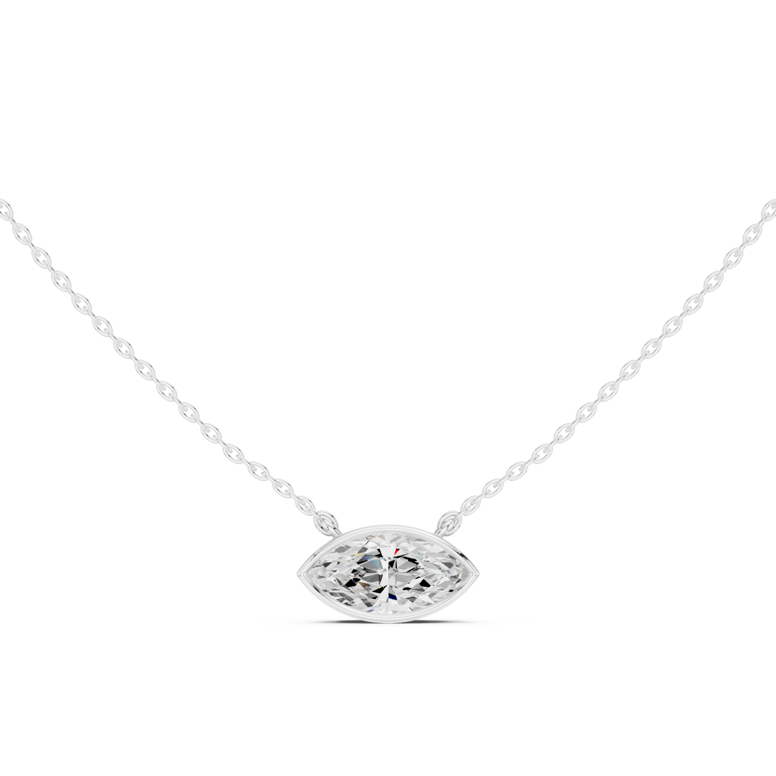  White Gold Lumina Grace Pendant Front View