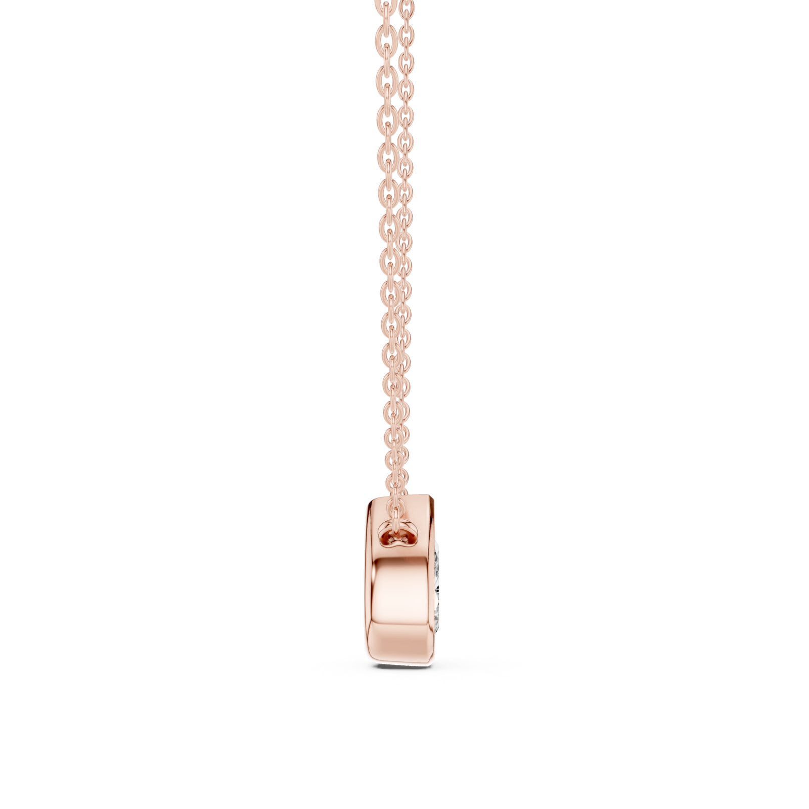  Rose Gold Eternal Embrace Pendant Side View