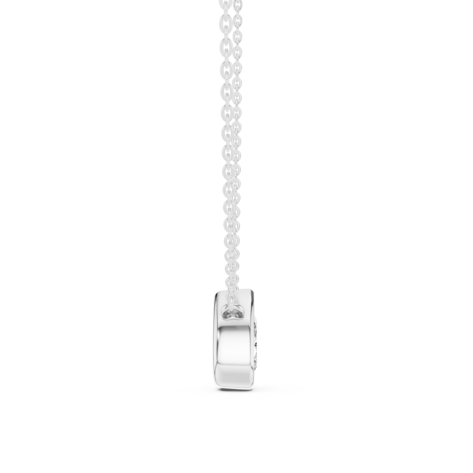  White Gold Eternal Embrace Pendant Side View