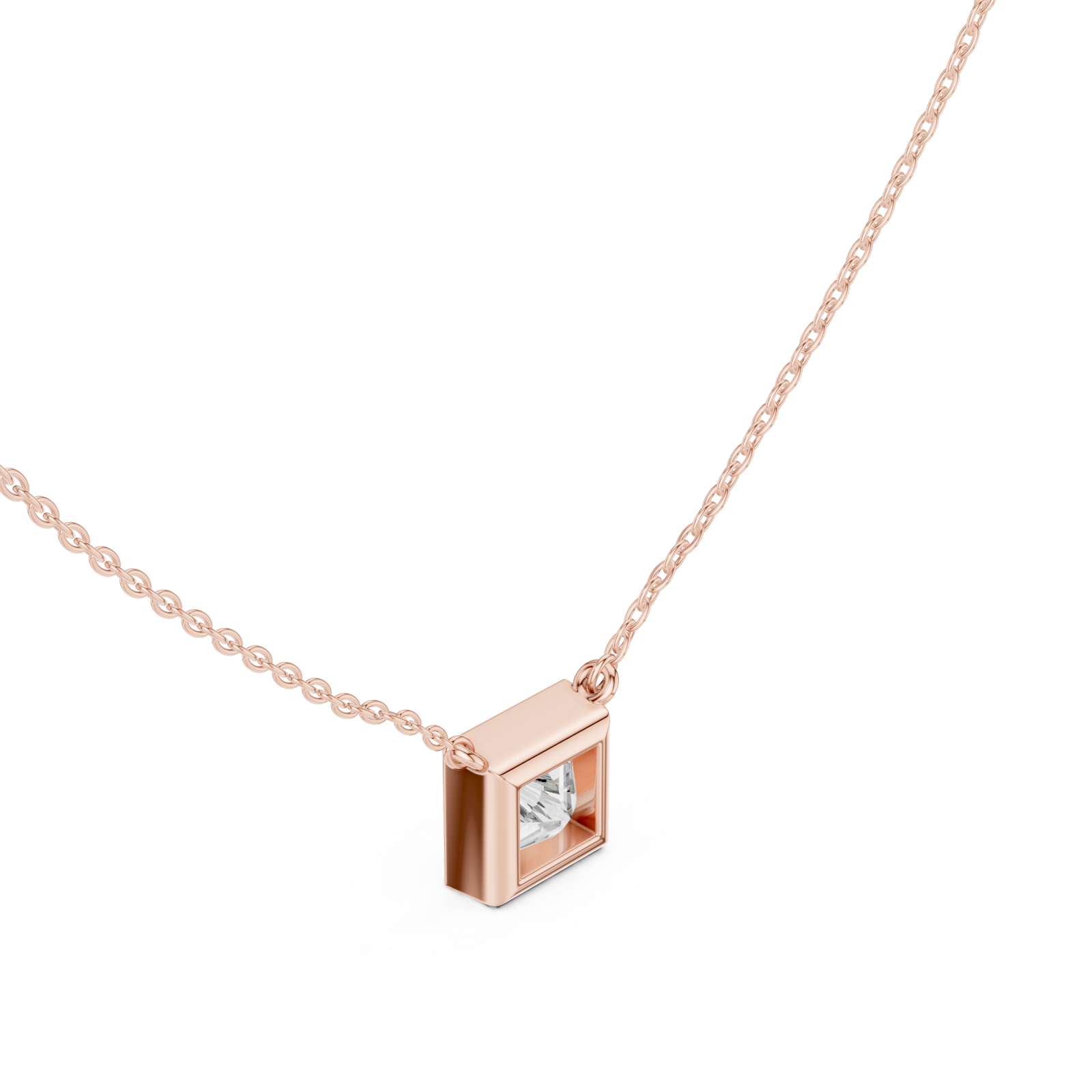  Rose Gold Evening Sable Geometric Pendant Right View