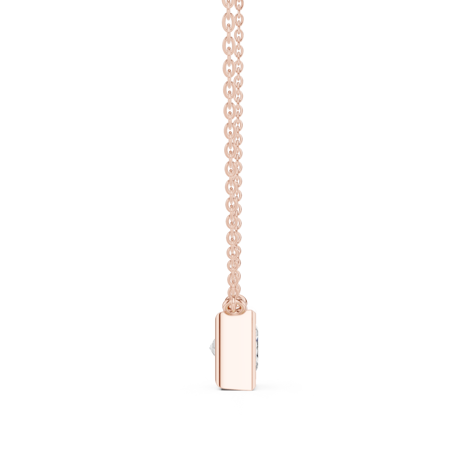  Rose Gold Evening Sable Geometric Pendant Side View