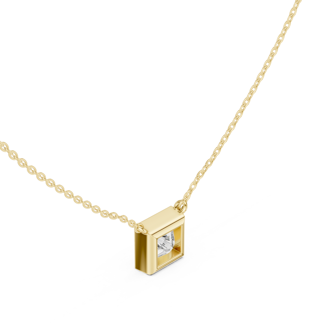 Gold Evening Sable Geometric Pendant Right View