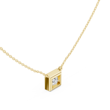Gold Evening Sable Geometric Pendant Right View