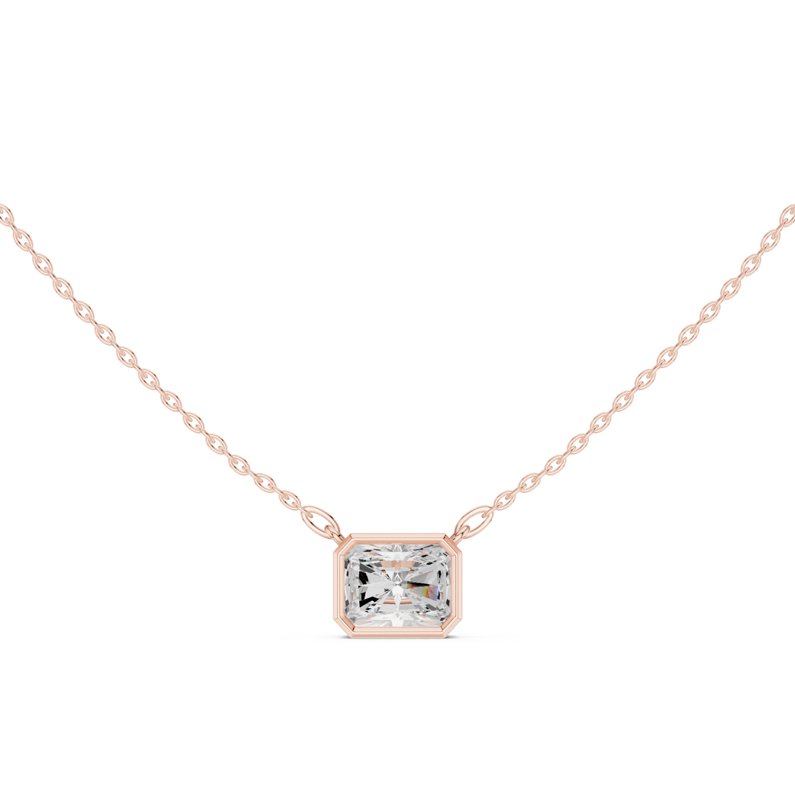  Rose Gold Celestial Echo Pendant Front View