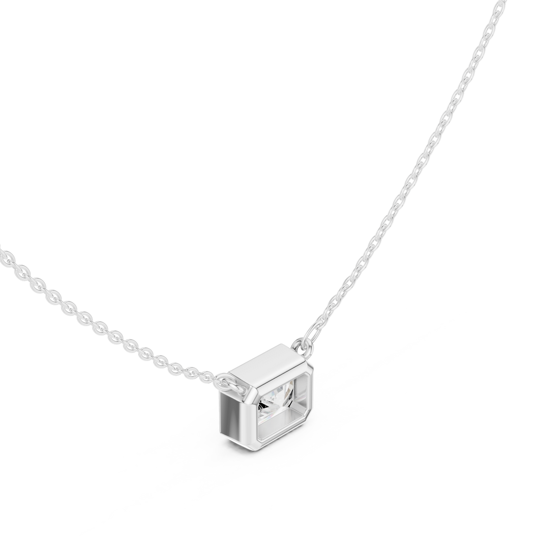  White Gold Celestial Echo Pendant Front View