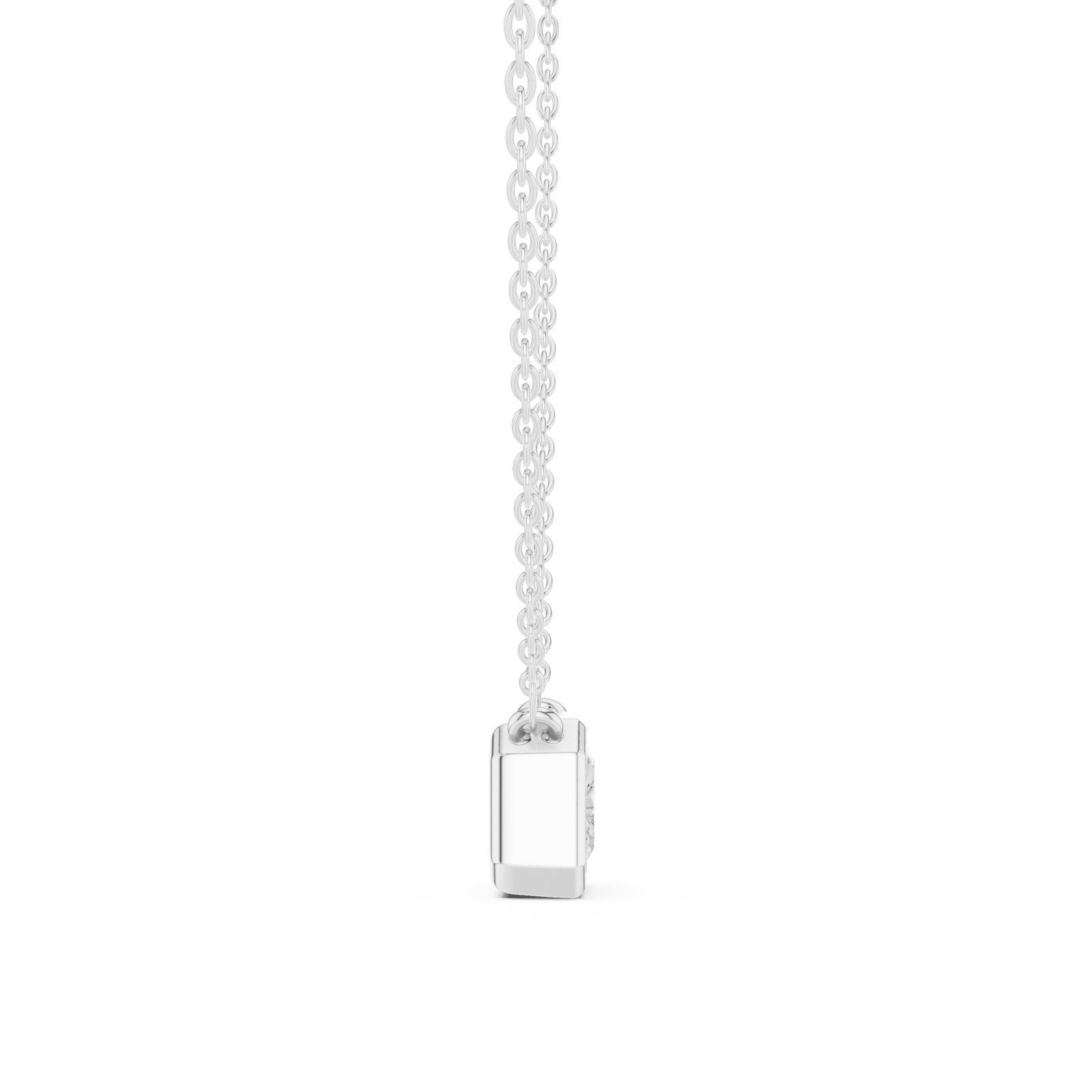  White Gold Celestial Echo Pendant Side View