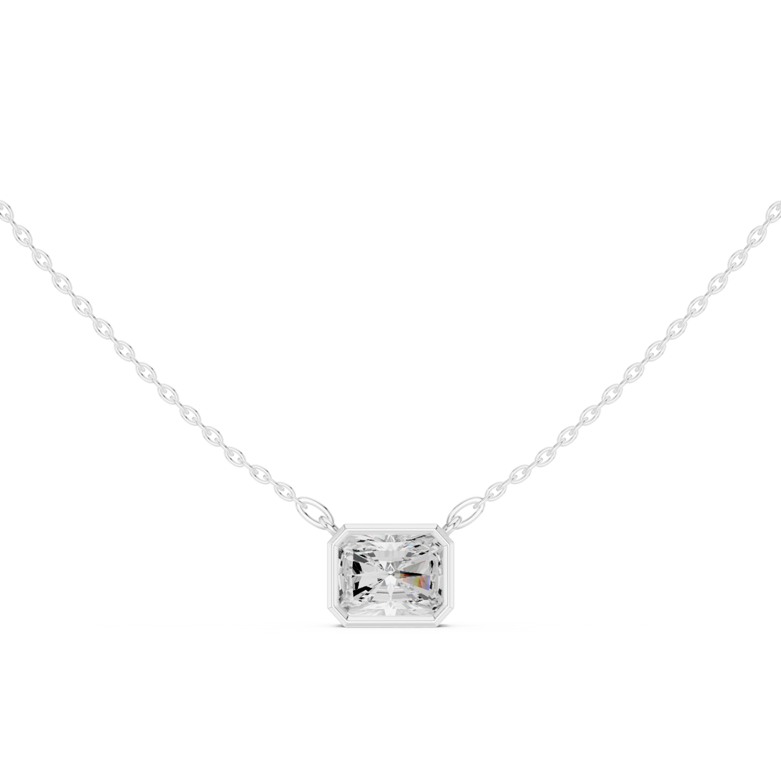  White Gold Celestial Echo Pendant Front View