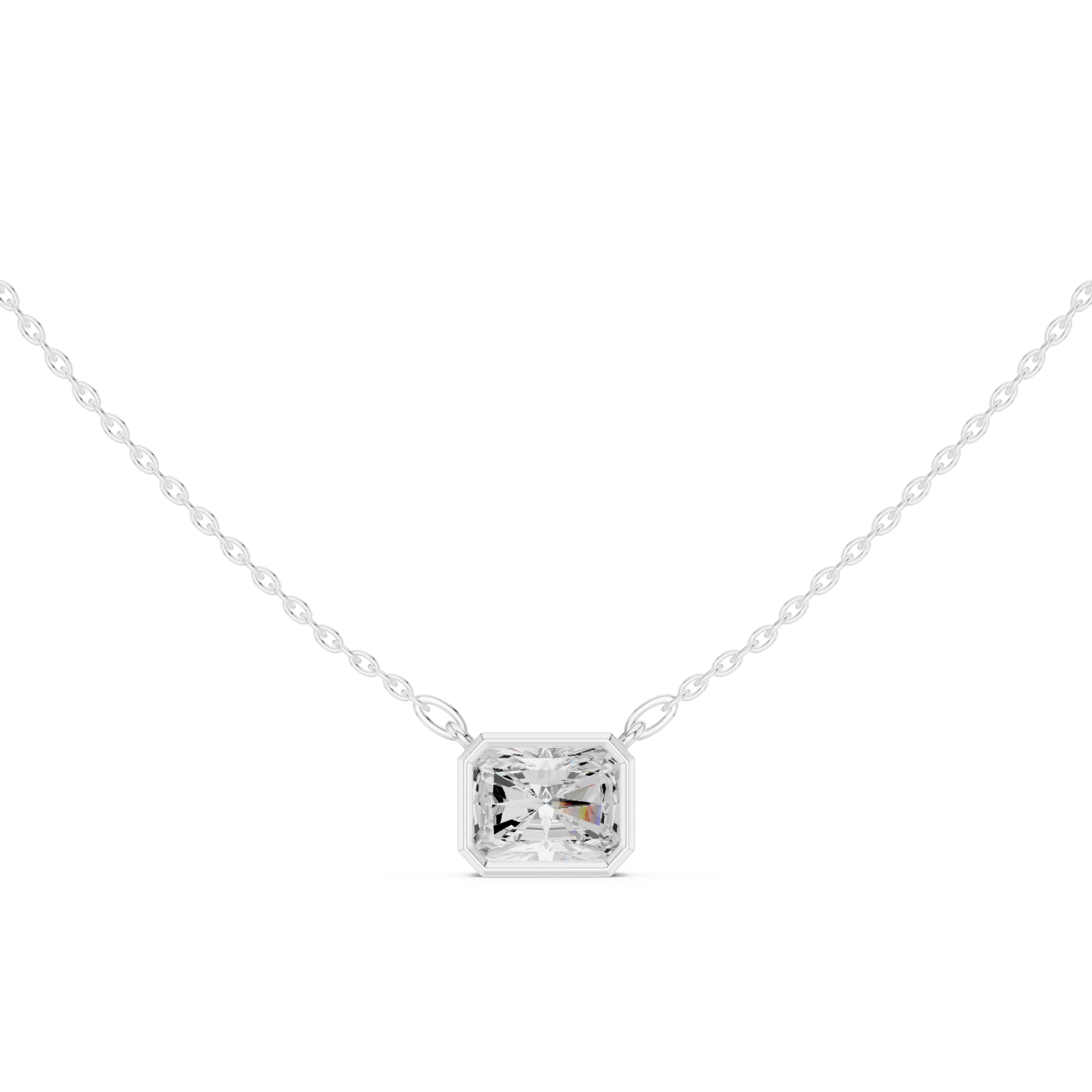  White Gold Celestial Echo Pendant Front View