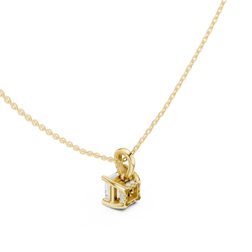 Gold Gleaming Twin Pillars Pendant Right View
