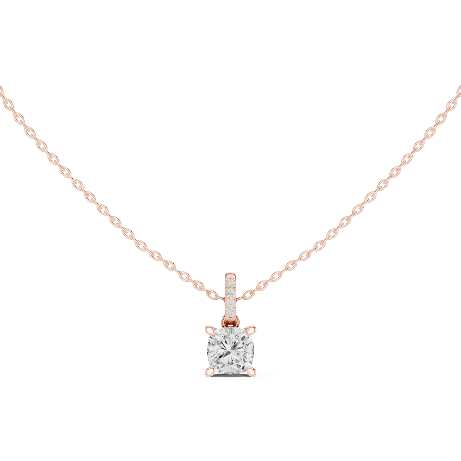 Rose Gold Celestial Harmony Link Pendant Front View