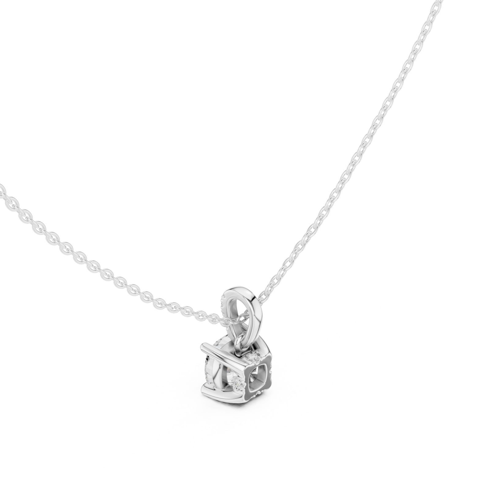  White Gold Celestial Harmony Link Pendant Right View