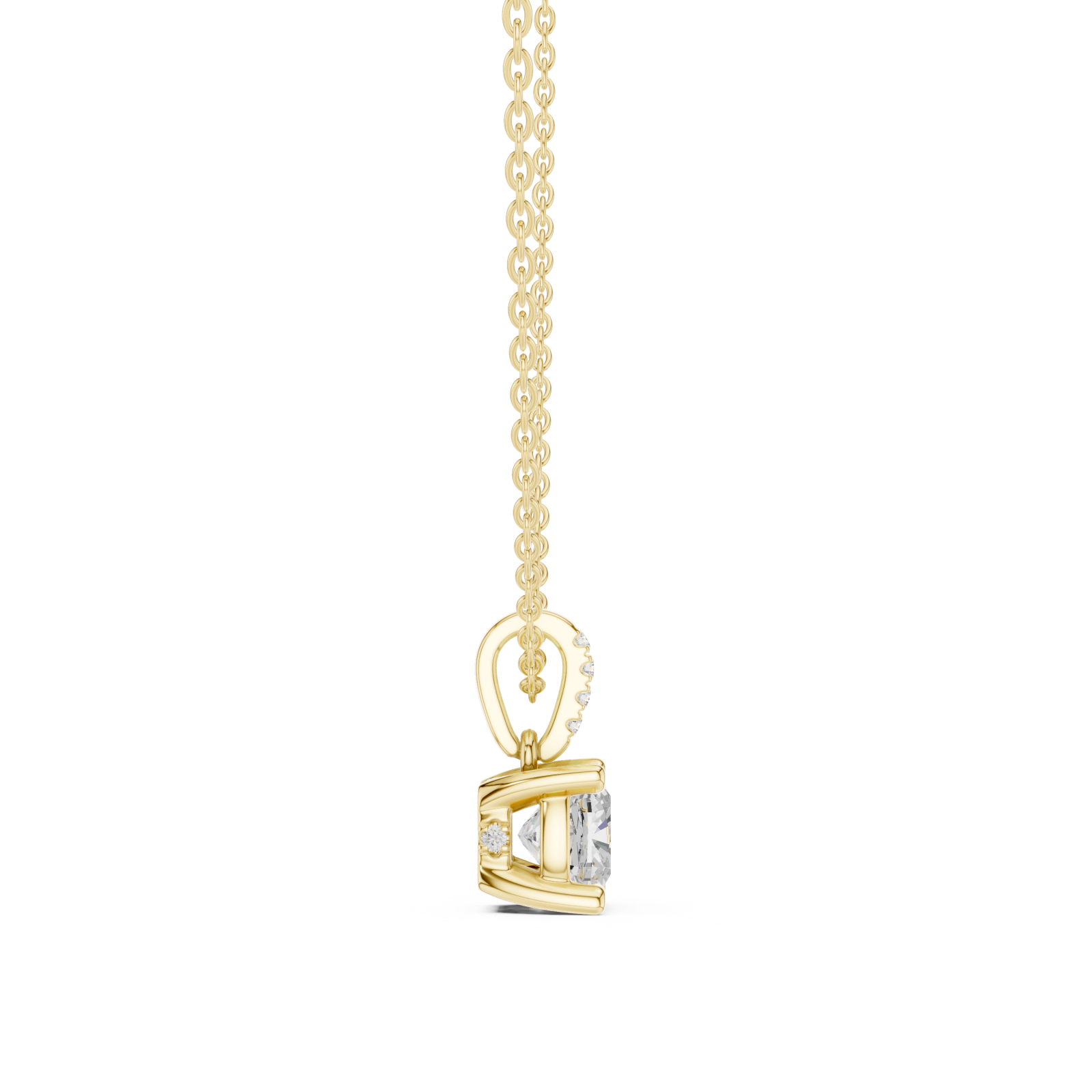  Gold Celestial Harmony Link Pendant Side View