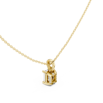 Gold Elegant Initial Charm Pendant Right View