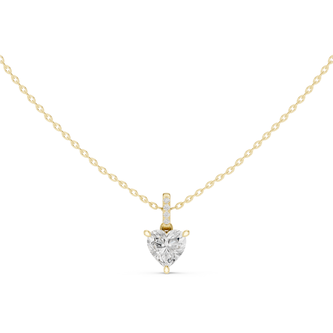 Gold Radiant Embrace Knot Pendant Right View