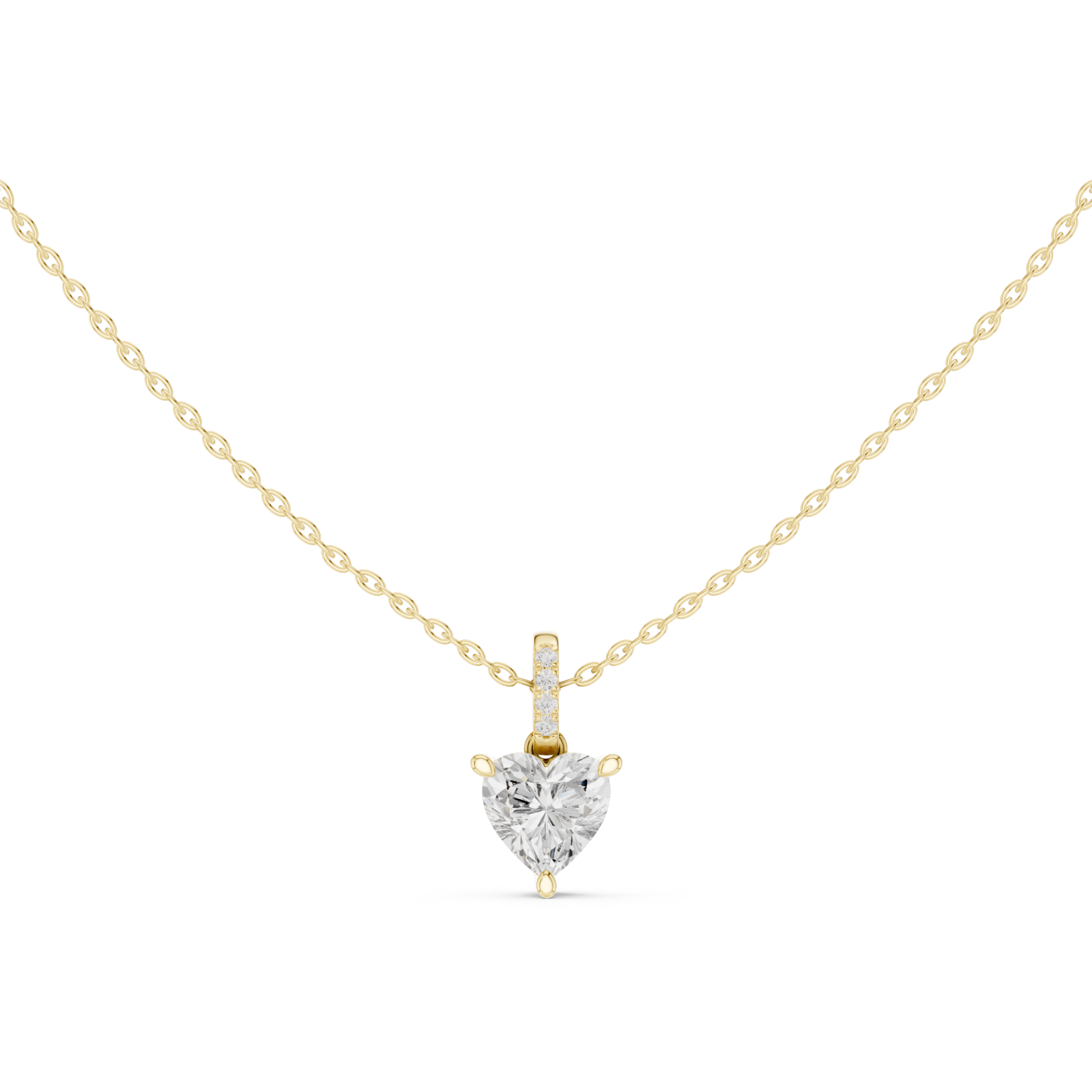  Gold Radiant Embrace Knot Pendant Front View
