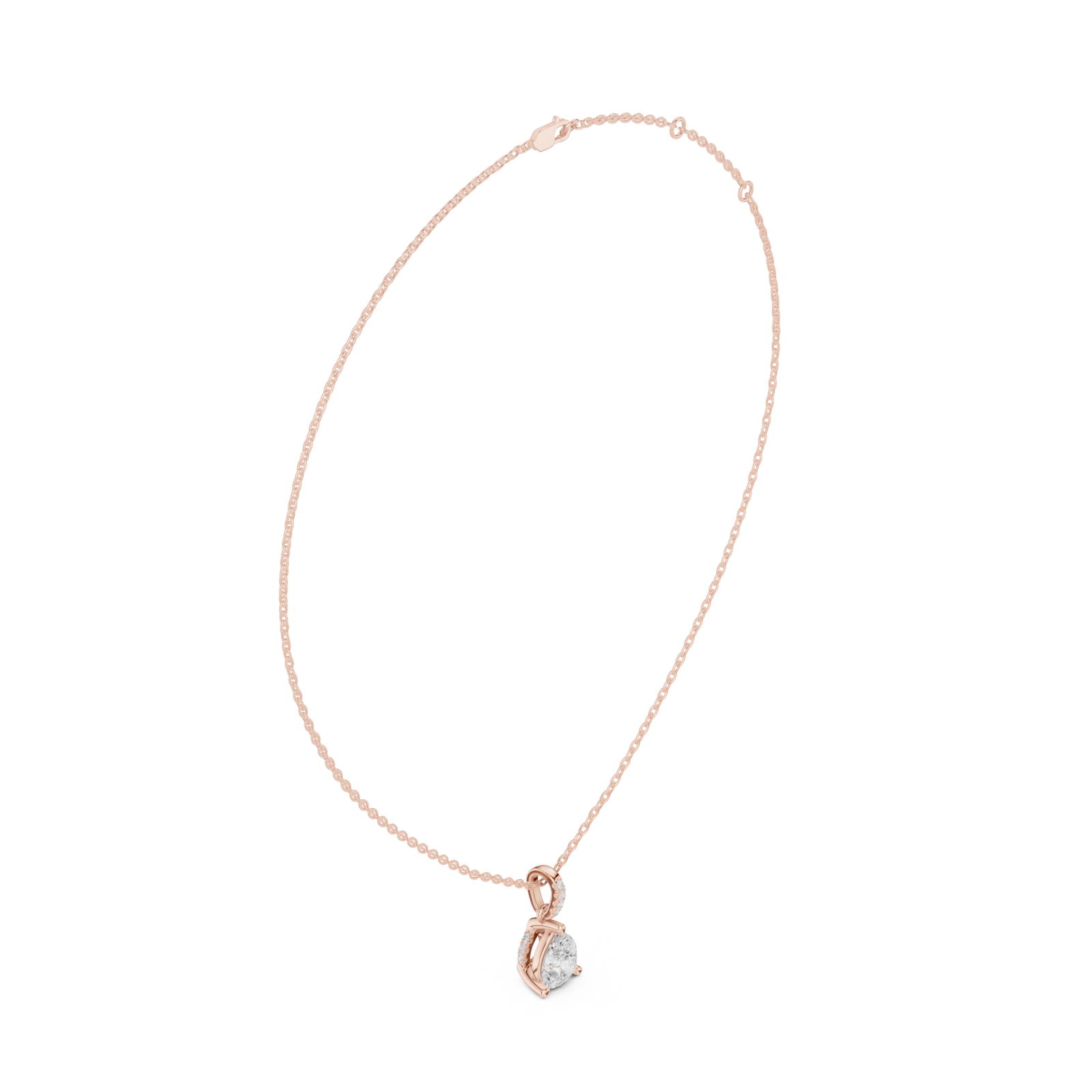  Rose Gold Infinite Grace Loop Pendant Left View
