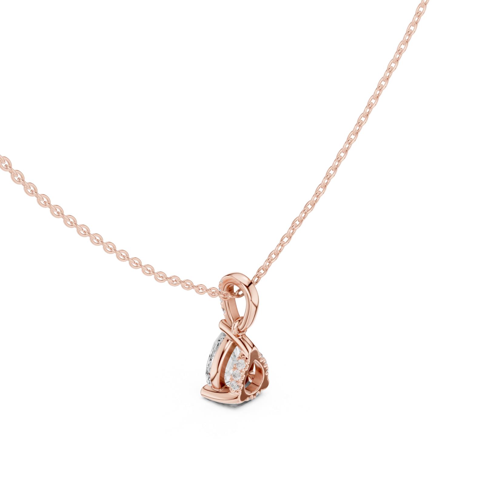  Rose Gold Infinite Grace Loop Pendant Right View