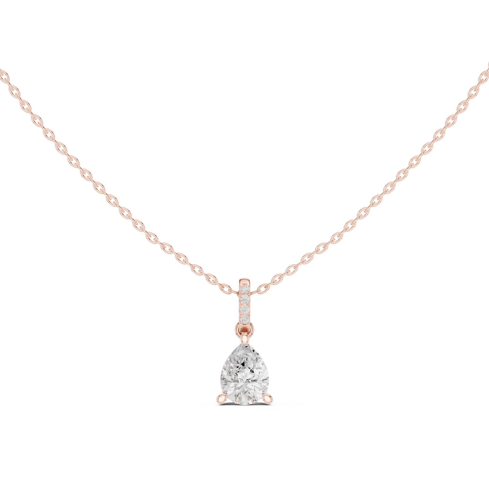  Rose Gold Infinite Grace Loop Pendant Front View