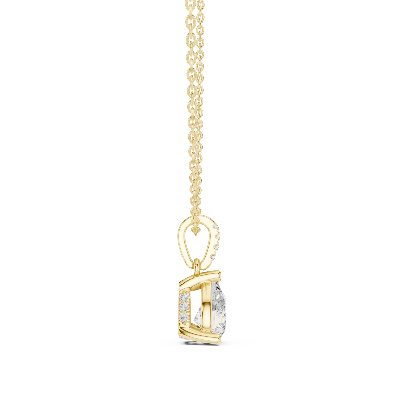  Gold Infinite Grace Loop Pendant Side View
