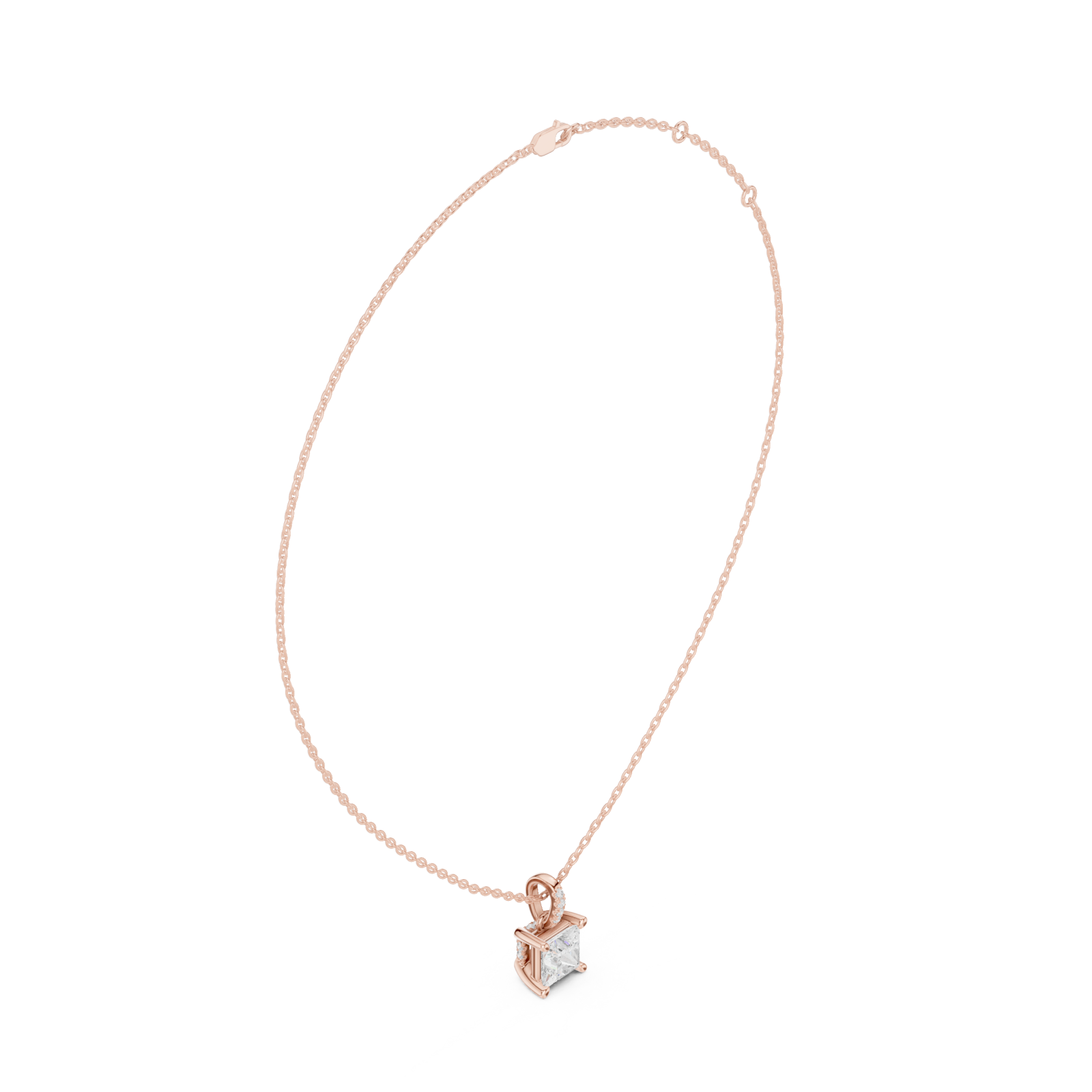  Rose Gold Celestial Duality Zodiac Pendant Left View