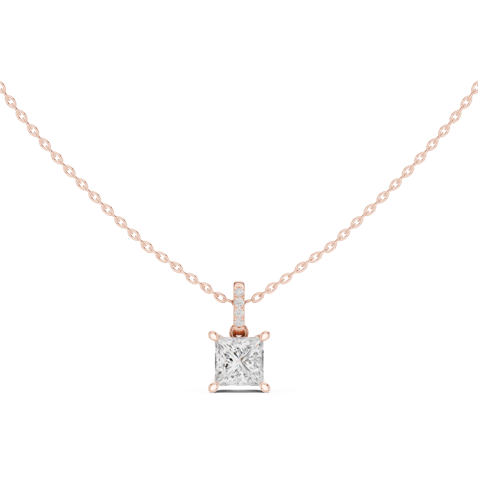  Rose Gold Celestial Duality Zodiac Pendant Front View