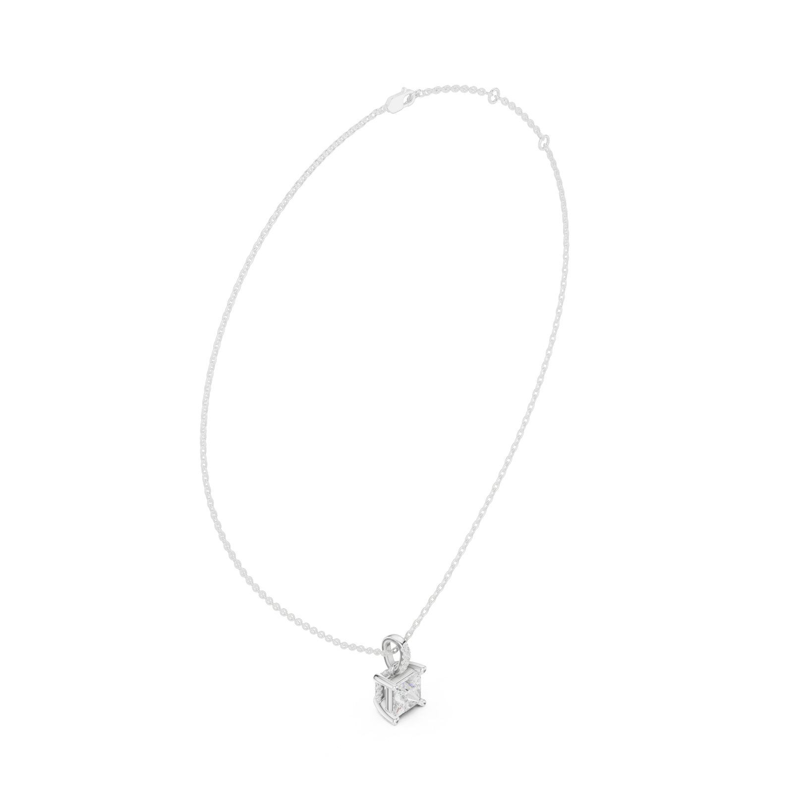  White Gold Celestial Duality Zodiac Pendant Left View