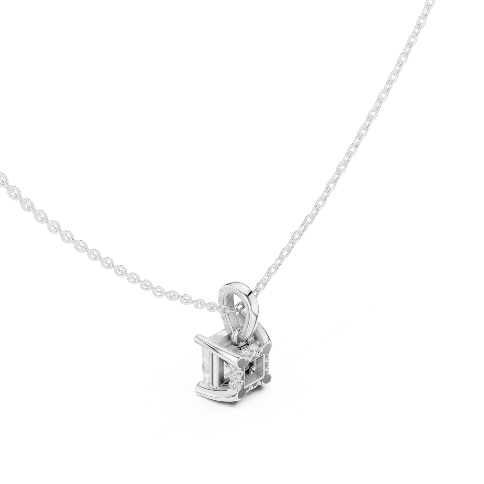  White Gold Celestial Duality Zodiac Pendant Right View