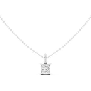  White Gold Celestial Duality Zodiac Pendant Front View