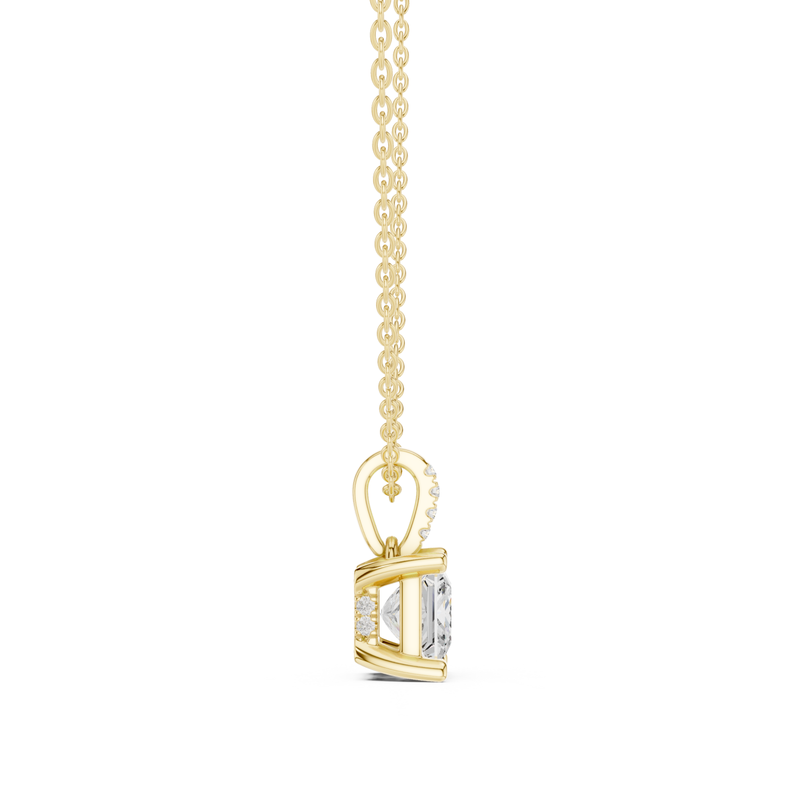  Gold Celestial Duality Zodiac Pendant Side View