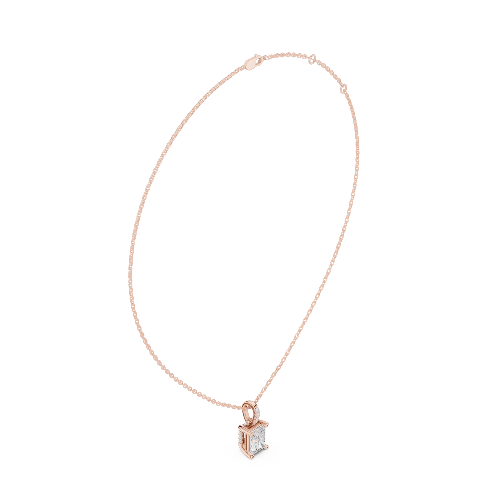  Rose Gold Eternal Echo Minimal Pendant Left View