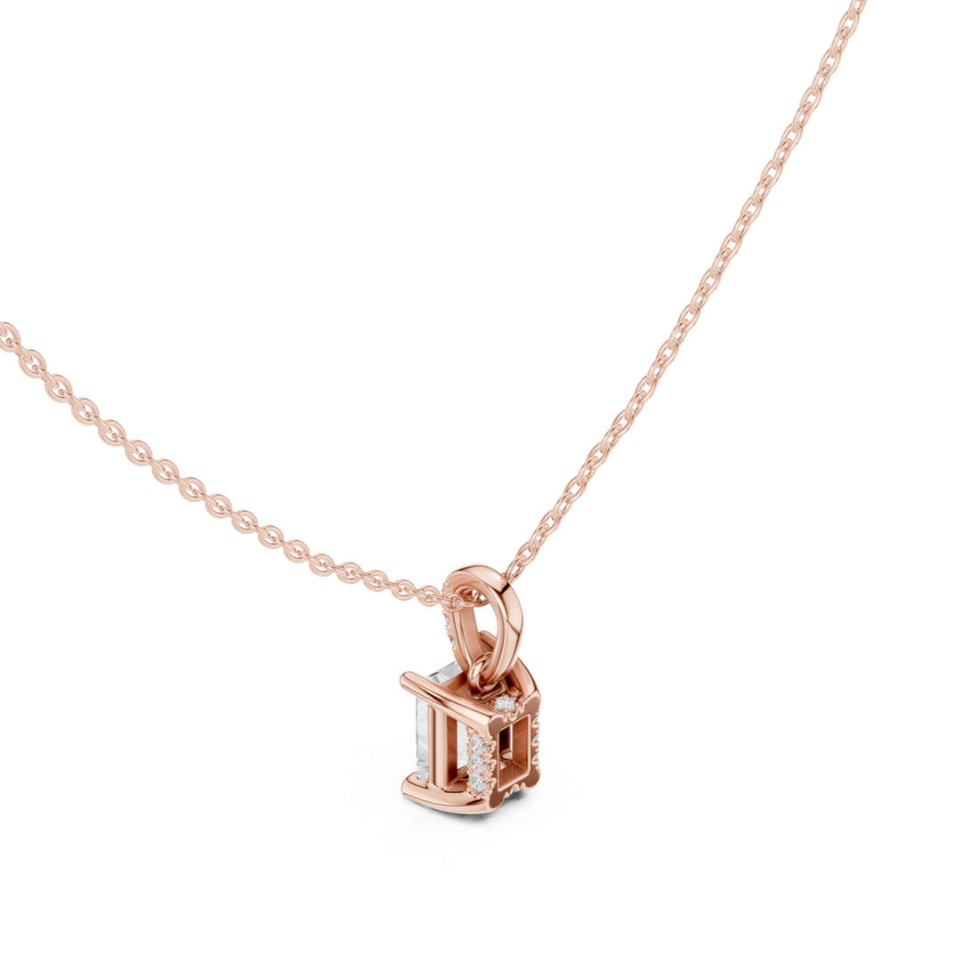  Rose Gold Eternal Echo Minimal Pendant Right View