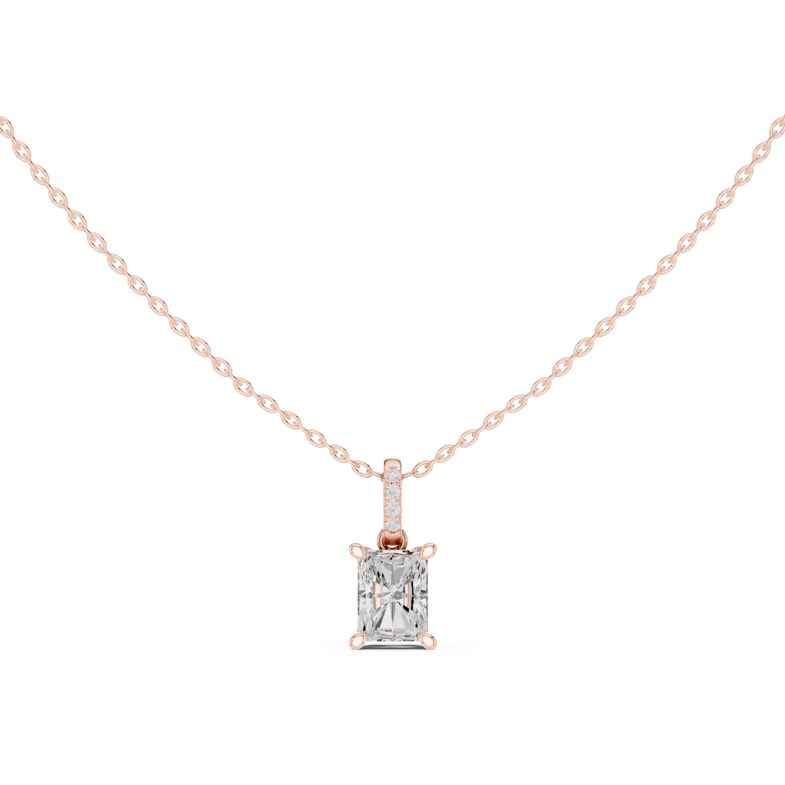 Rose Gold Eternal Echo Minimal Pendant Right View