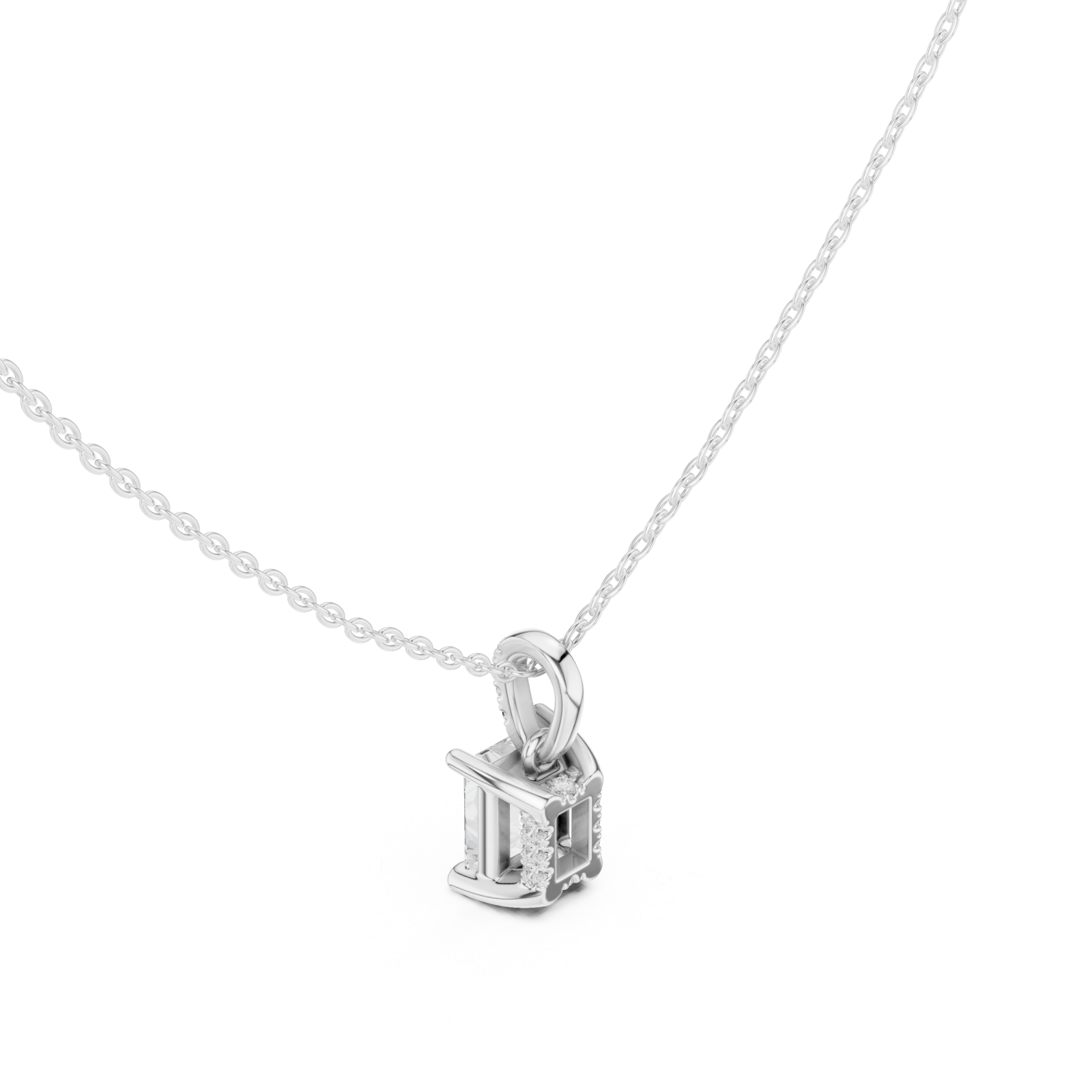  White Gold Eternal Echo Minimal Pendant Right View