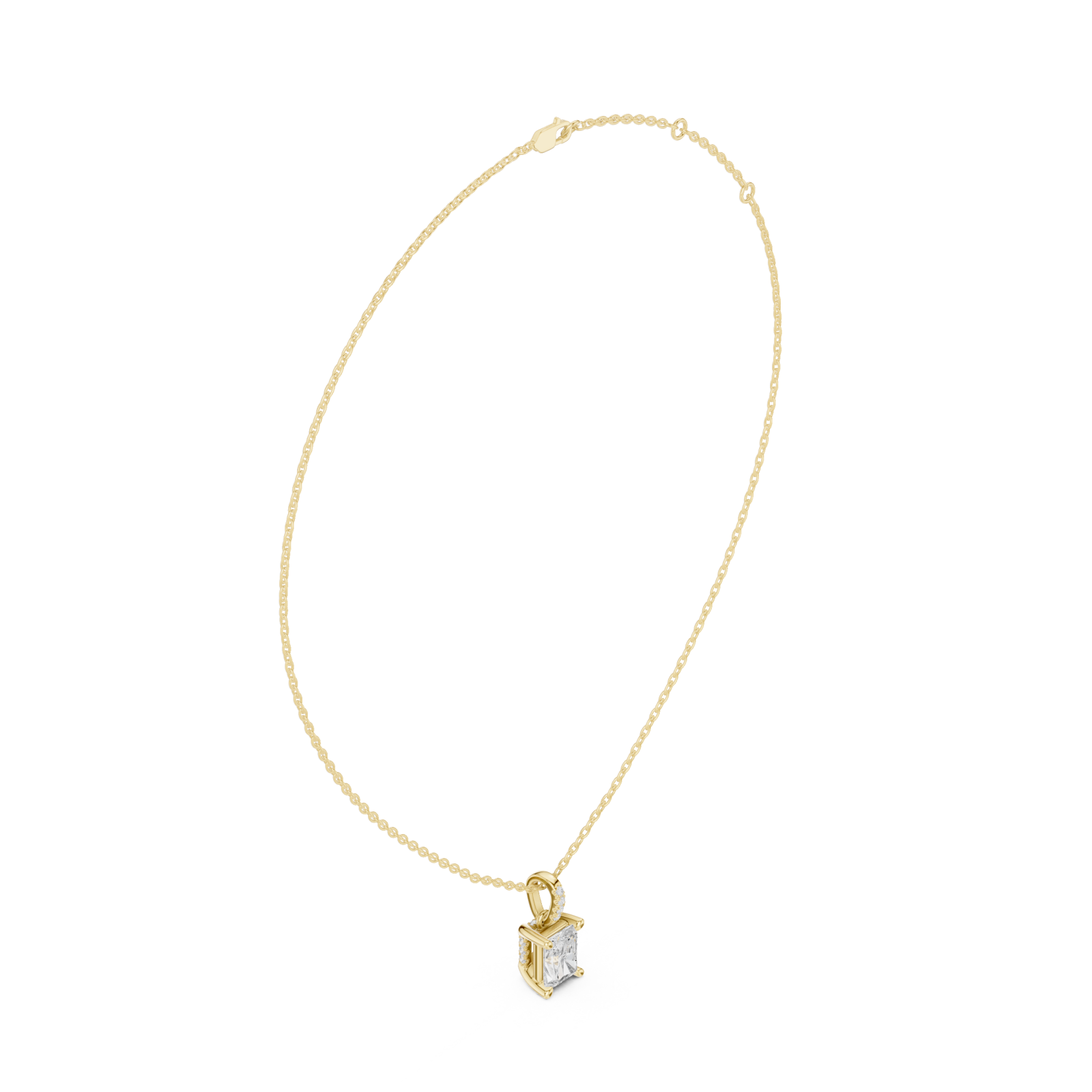  Gold Eternal Echo Minimal Pendant Left View
