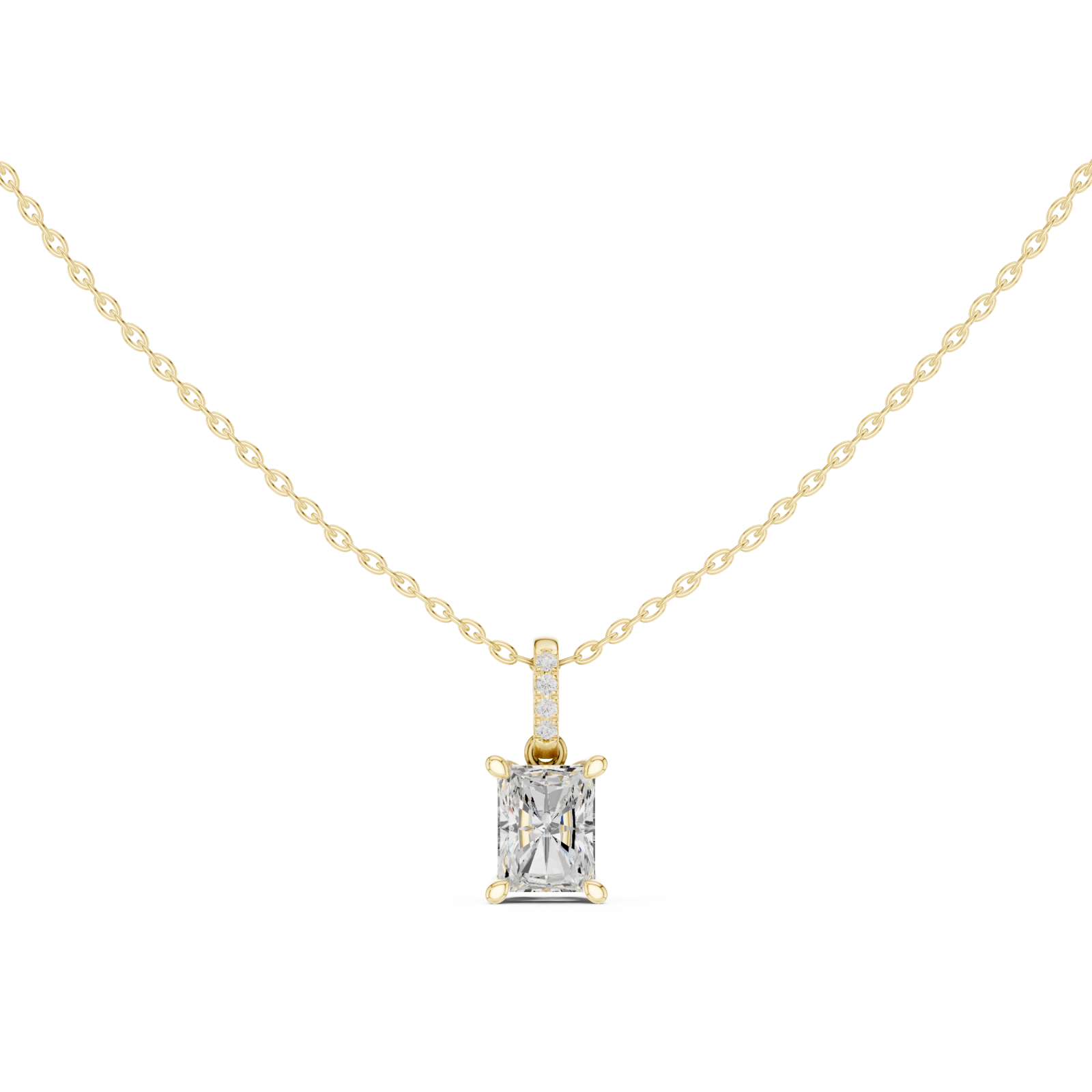  Gold Eternal Echo Minimal Pendant Front View