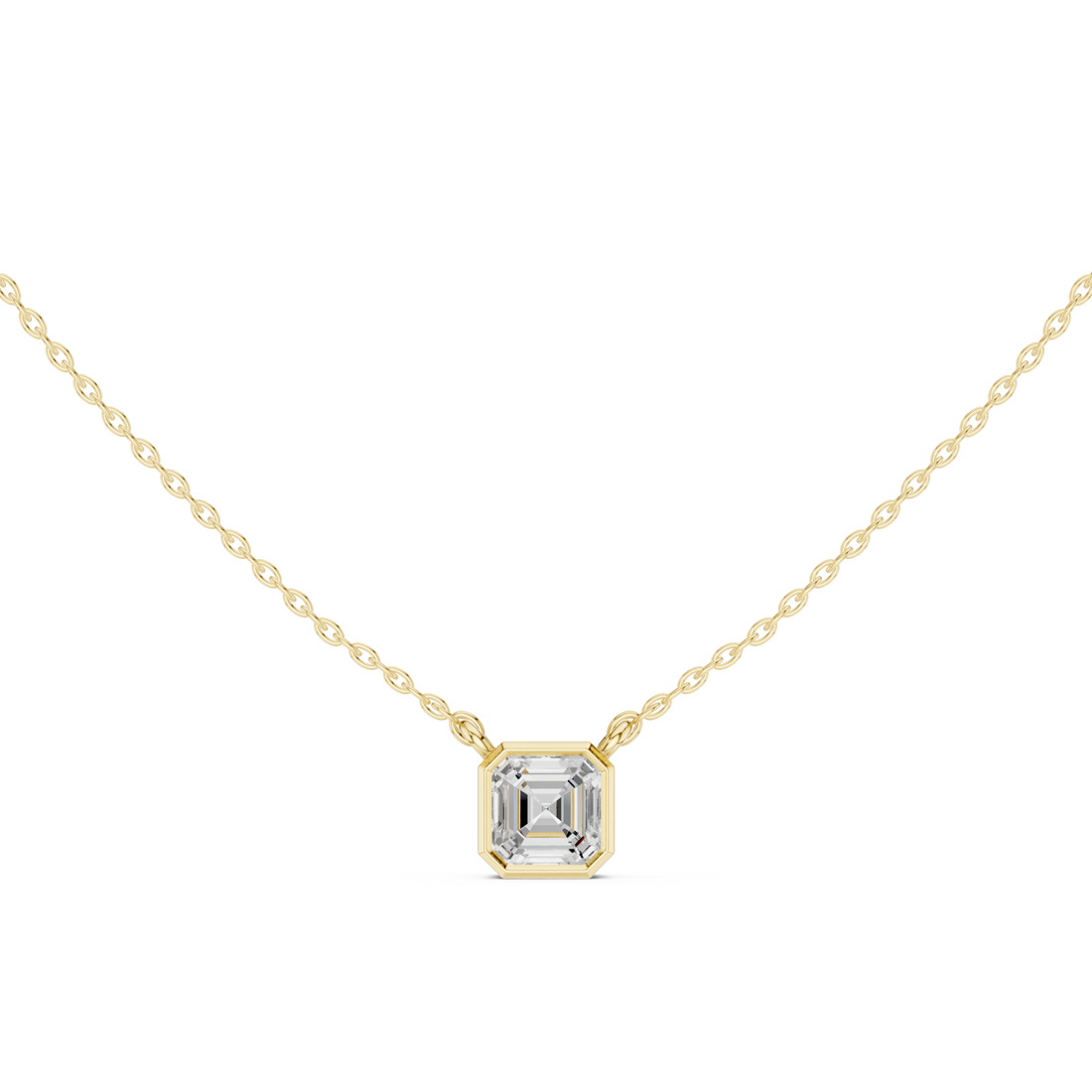 Gold Lucent Charm Cube Pendant Right View
