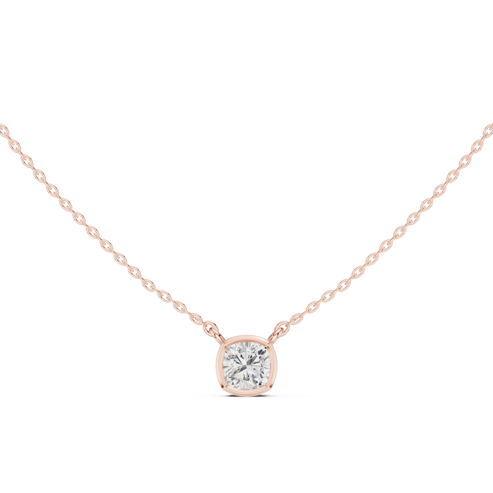  Rose Gold Eternal Embrace Circle Pendant Front View