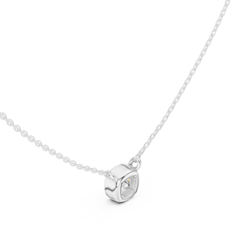  White Gold Eternal Embrace Circle Pendant Right View